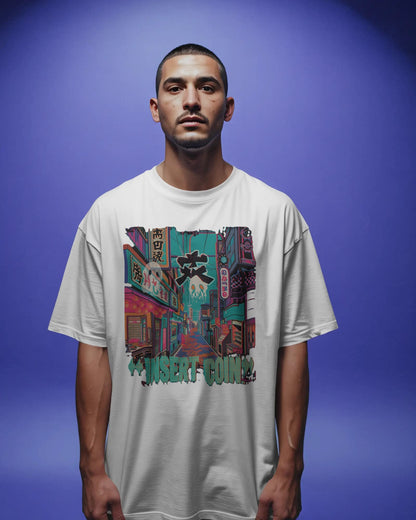 Animated Run Game- Men Oversize T-Shirt
