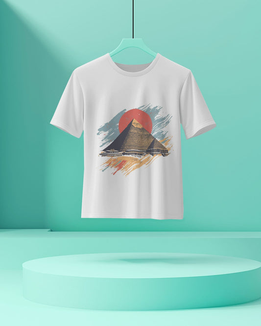 Pyramid- Men Half Sleeve Round Neck T-shirt