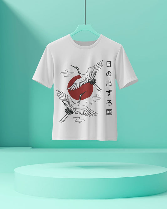 Land of Rising Sun- Men Half Sleeve Round Neck T-shirt