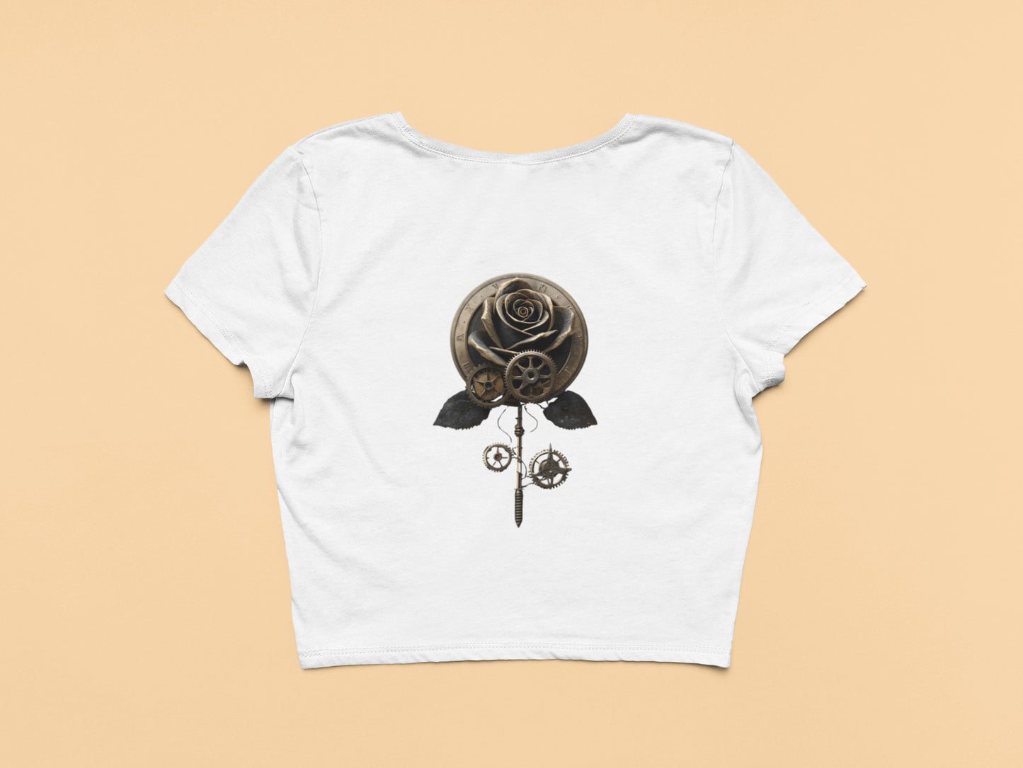 Mechanical Rose- Crop Top