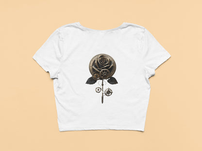 Mechanical Rose- Crop Top