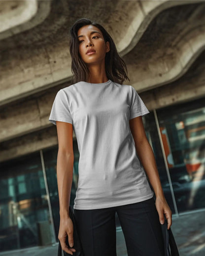 Plain - Women Half Sleeve Round Neck T-Shirt