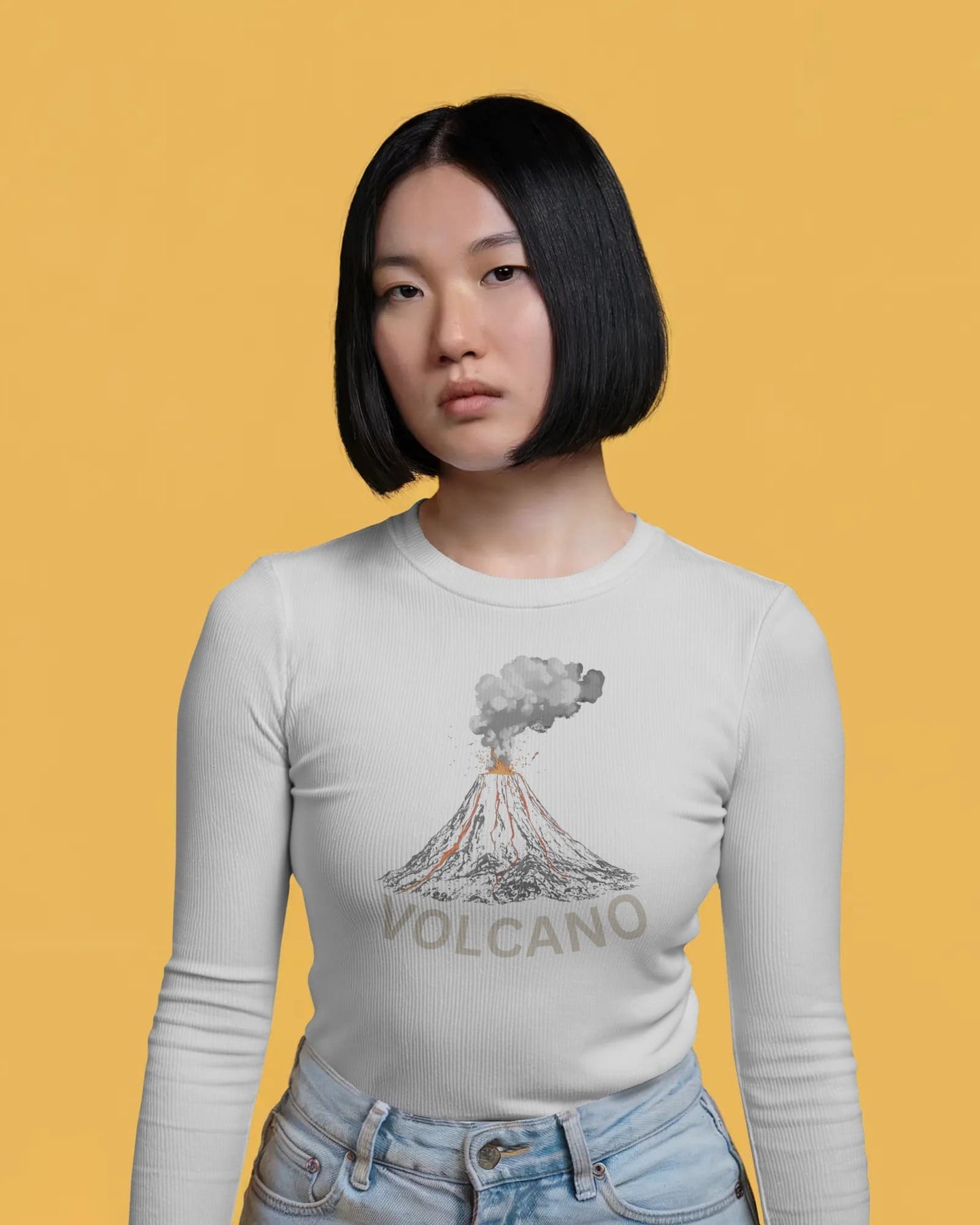 Volcano Eruption- Women Full Sleeve T-shirt