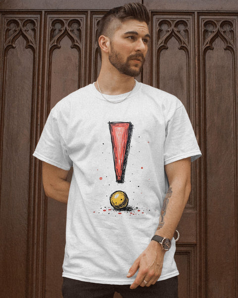 Exclamatory Mark- Men Half Sleeve Round Neck T- shirt