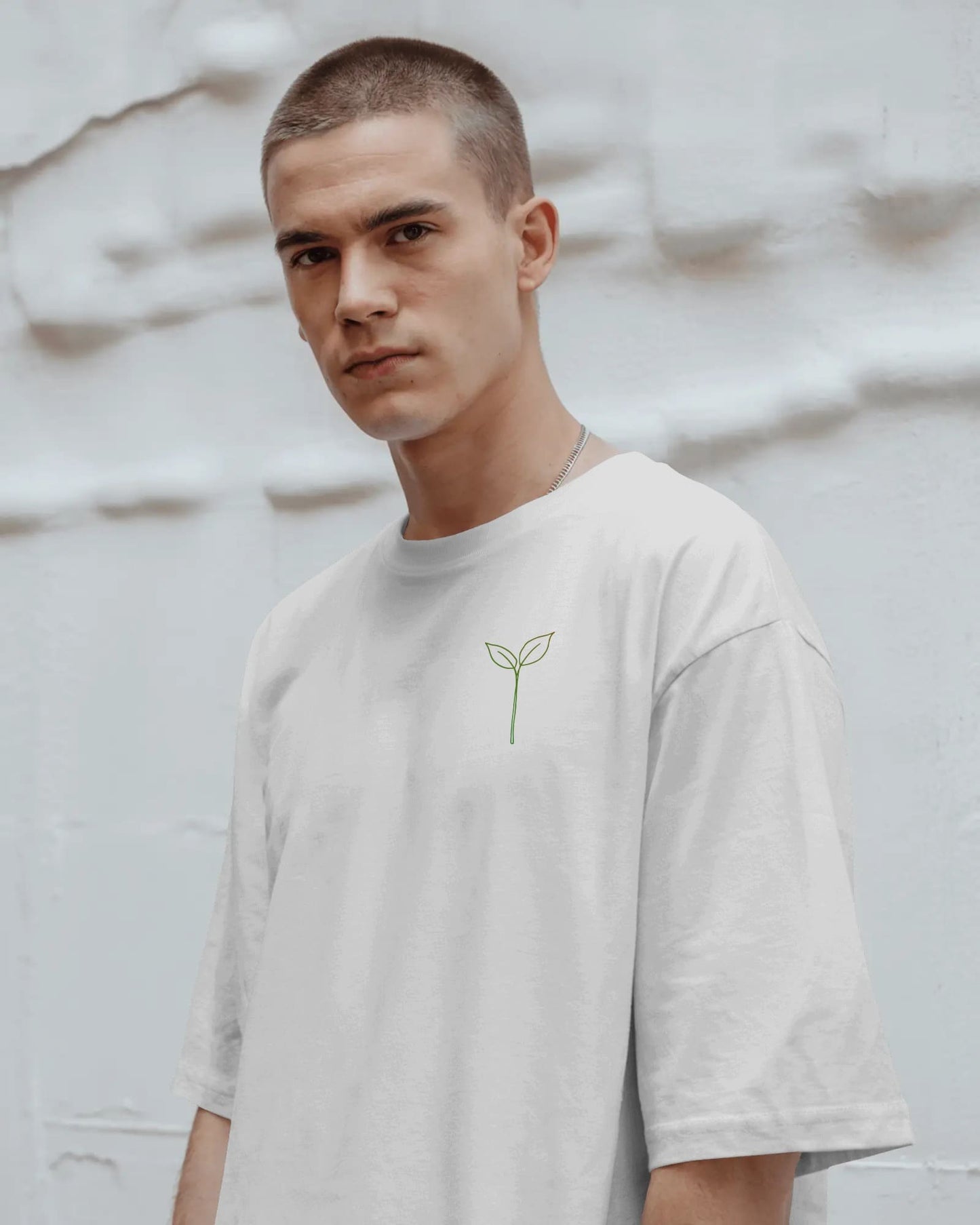 Leaf Logo- Men Oversize T-shirt