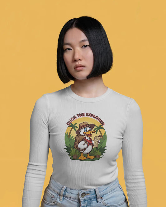 Duck the Explorer- Women Full Sleeve T-shirt