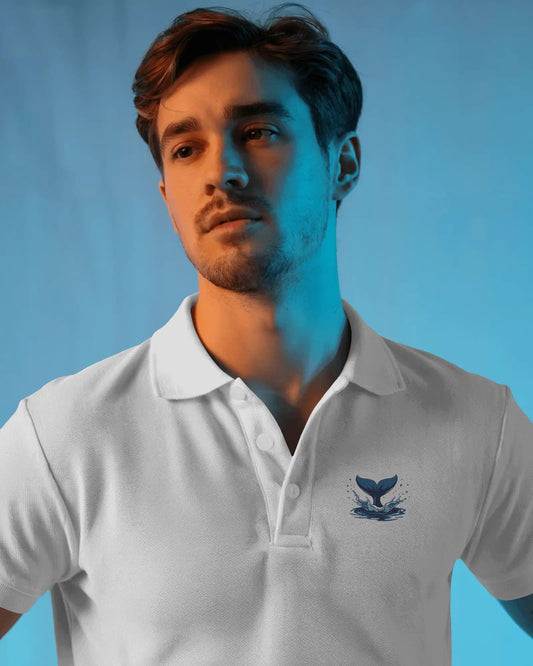 Whale Tail- Men Polo T-shirt