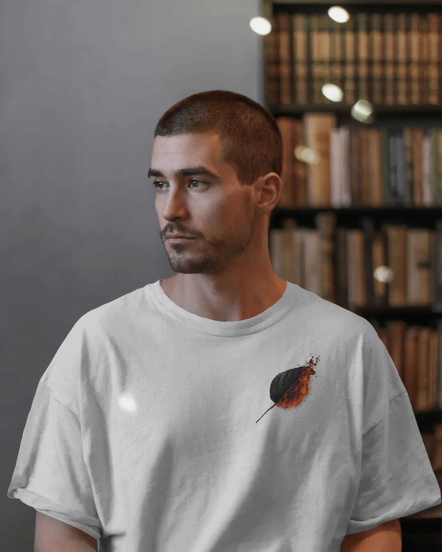 Burning Leaf- Men Oversize T-shirt