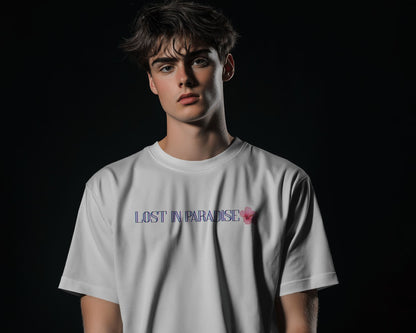 Lost in Paradise- Men Half Sleeve Round Neck T-shirt