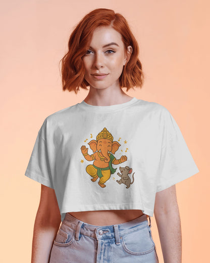 Dancing Ganesh ji with rat