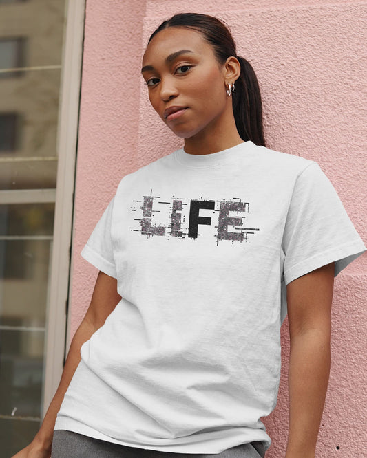 Life Abstract- Women Half Sleeve Round Neck T-Shirt