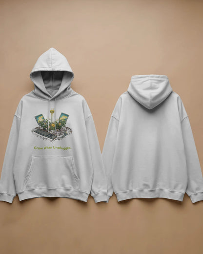 Grow When Unplugged- Men Hoodie