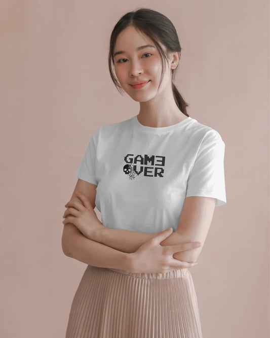 Game Over- Women Half Sleeve Round Neck T-Shirt