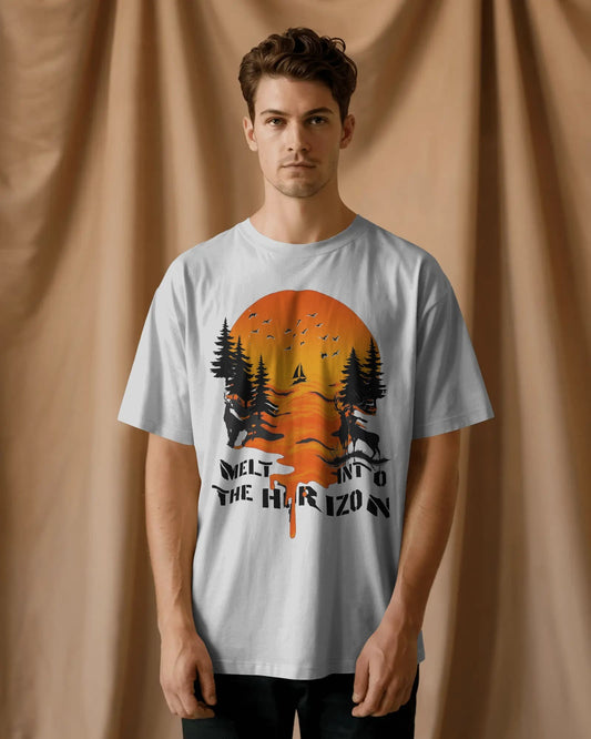 Horizon Sunset-  Men Oversize T-Shirt