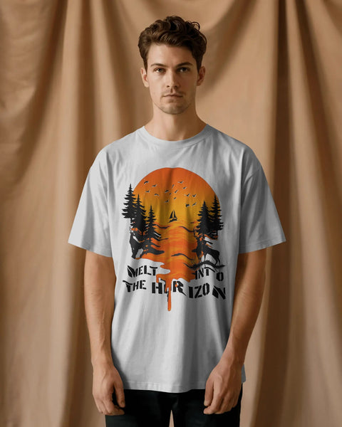 Horizon Sunset-  Men Oversize T-Shirt