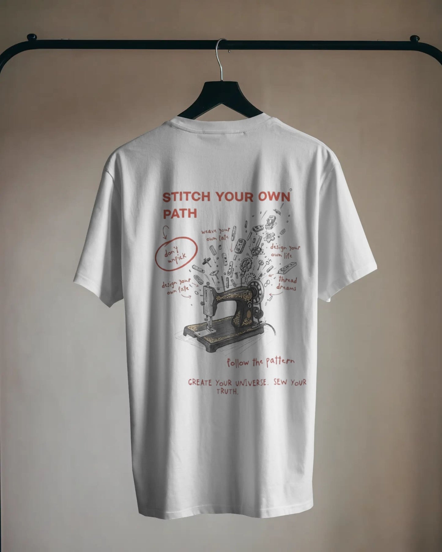 Stitch Your Own Path- Women Oversize T-Shirt