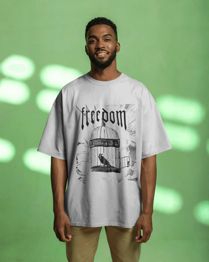 Freedom Cage- Men Oversize T-shirt