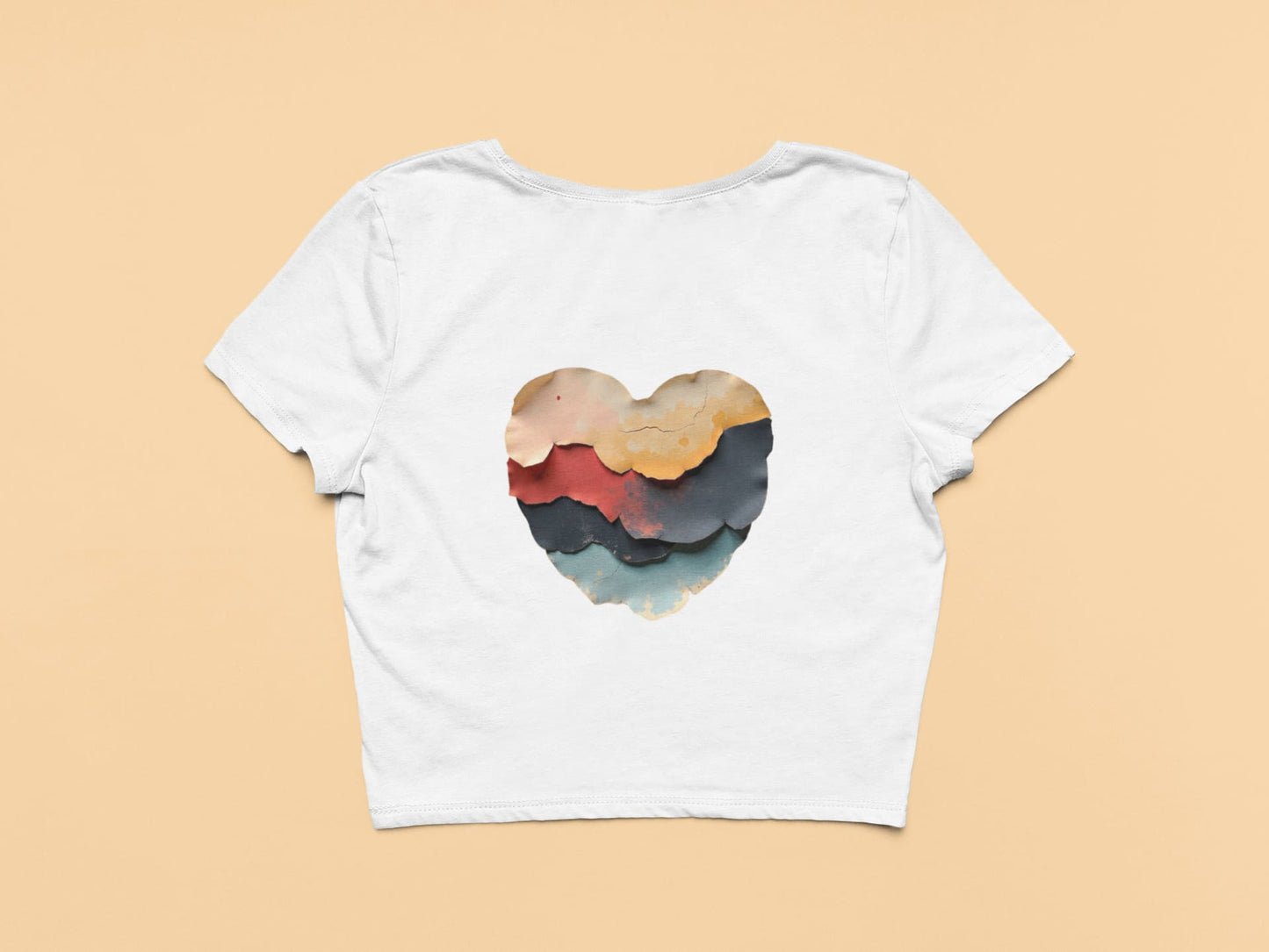 Abstract Heart- Crop Top