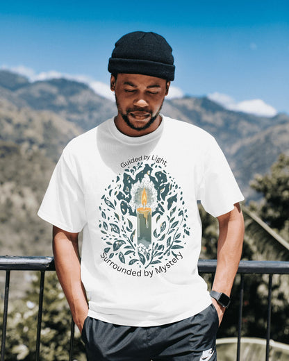 Candle- Guided by Light- Men Oversize T-shirt