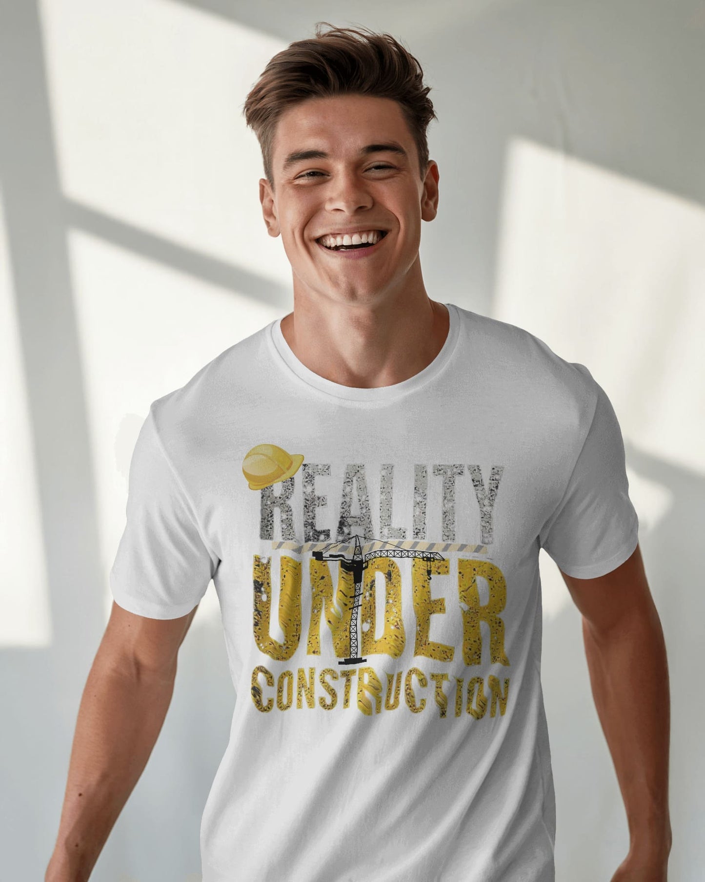 Reality under Construction- Men Half Sleeve Round Neck T-Shirt