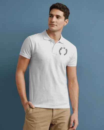 Strength In Silence-Men Polo T-shirt