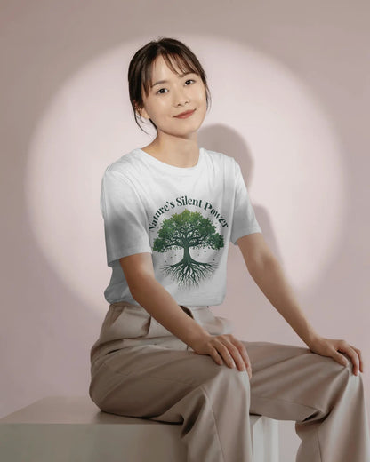 Nature's Silent Power- Women Half Sleeve Round Neck T-shirt