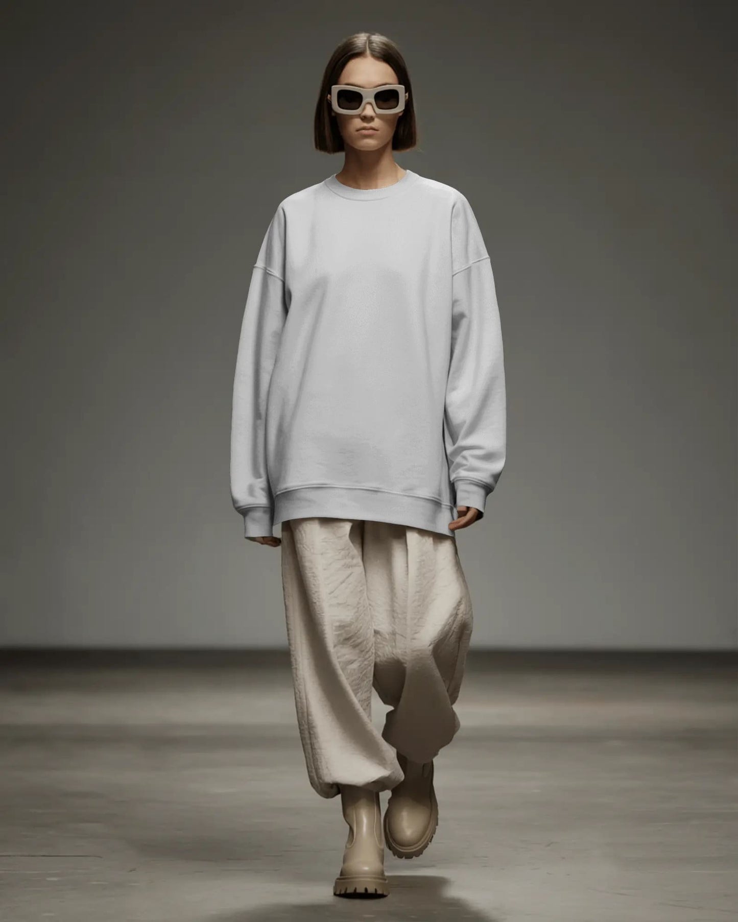 Plain Sweatshirts- Women