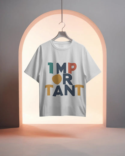 Important Word Art-Women Oversize T-shirt