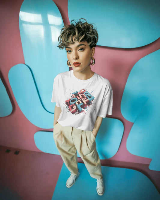 Illuded Word art-Women Oversize T-shirt