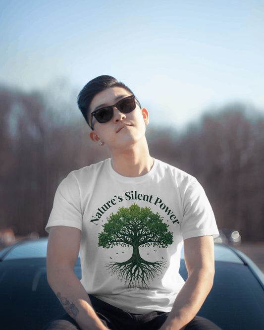 Nature's Silent Power- Men Half Sleeve Round Neck T-shirt