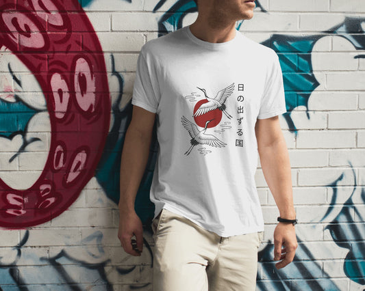 Land of Rising Sun- Men Half Sleeve Round Neck T-shirt