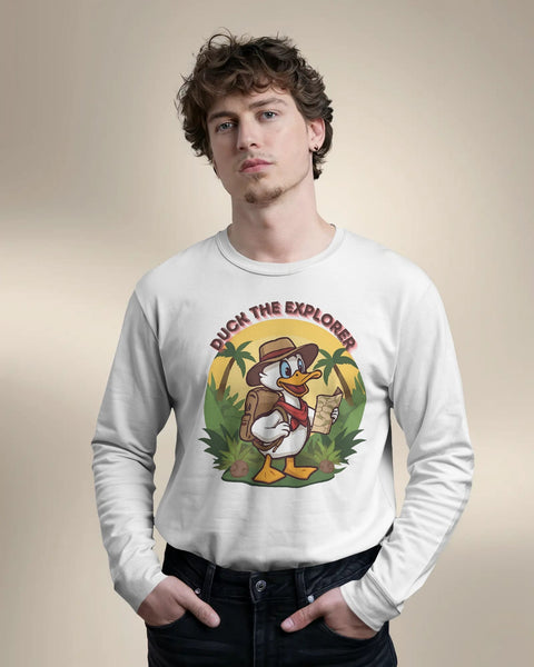 Duck the Explorer- Men Full Sleeve T-shirt