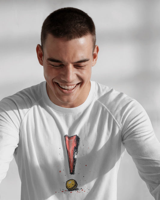 Exclamatory mark- Men Full Sleeve T-shirt