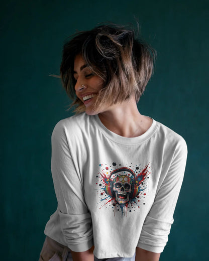 The Skull Art- Women Full Sleeve T-Shirt